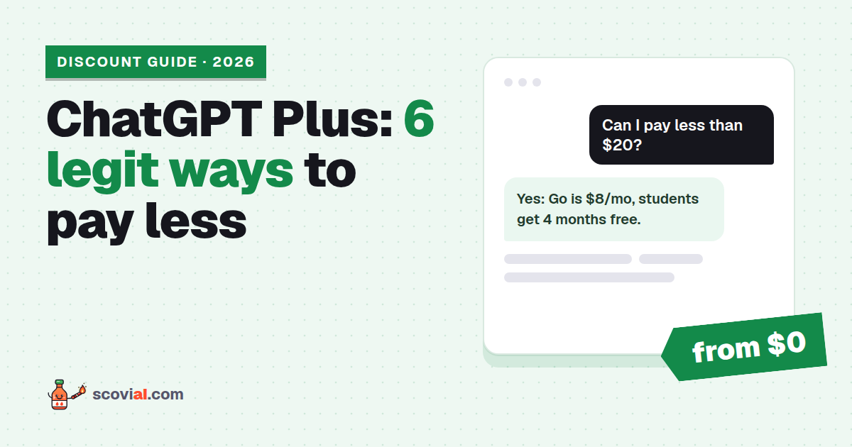 ChatGPT Plus discount: 6 legit ways to pay less than $20 a month